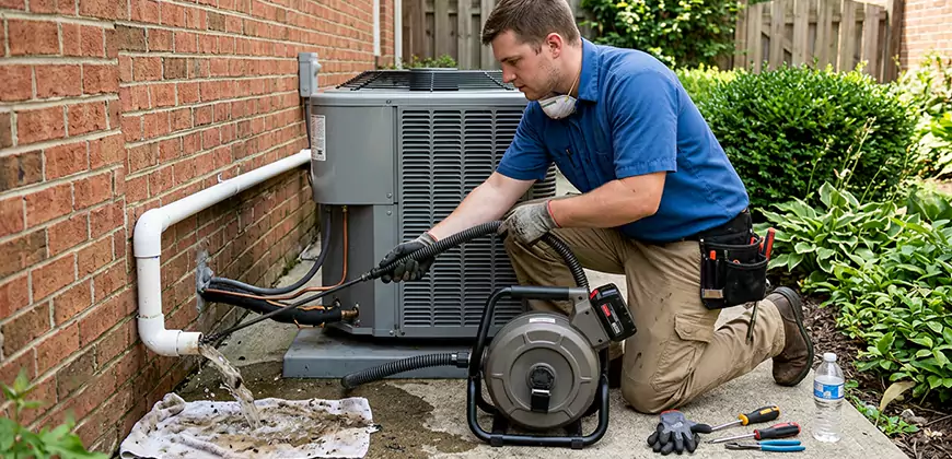 AC Unit Drain Pipe Cleaning in Coronado