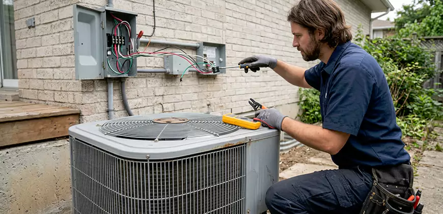 Exterior AC Unit Electrical Repair in Coronado